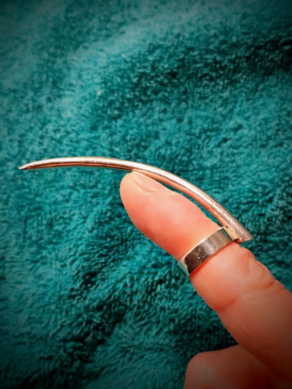 Extra-long claw ring Sterling Silver 925 - Middle knuckle 4 US